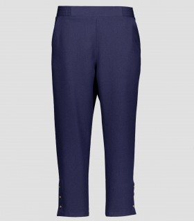 Pantalón Pirata mujer Marino para peluquería y estética