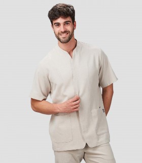 Casaca unisex Ciclamen Beige para peluquería y estética