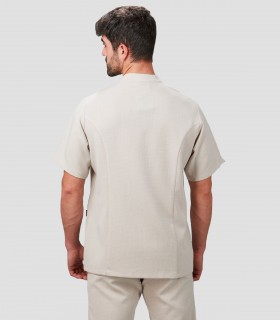 Casaca unisex Ciclamen Beige para peluquería y estética