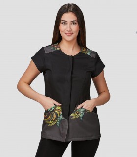 Casaca mujer Álamo Microfibra elástica para peluquería y estética