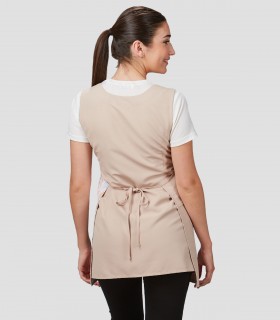 Casulla Taraza Microfibra Arena para peluquería y estética