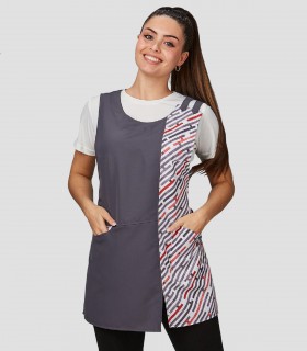 Casulla Taraza Microfibra Gris marengo para peluquería y estética