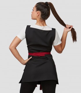 Casulla Bicolor Protea Granate para peluquería y estética