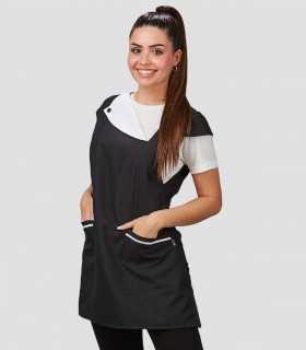 Casulla Lobelia solapa Blanca para peluquería y estética