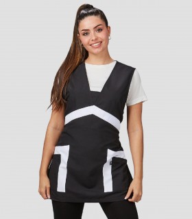 Casulla bicolor Aster para peluquería y estética