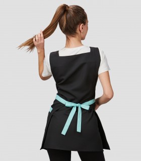 Casulla bicolor Haya aguamarina para peluquería y estética