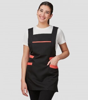 Casulla bicolor Haya Coral para peluquería y estética