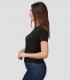 Camiseta mujer Sabina negra para peluquería y estética