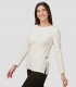 Camiseta mujer Robinia blanca para peluquería y estética