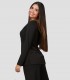 Camiseta mujer Robinia negra para peluquería y estética