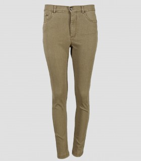 Pantalón mujer vaquero arena elástico