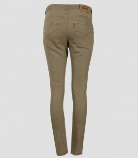 Pantalón mujer vaquero arena elástico