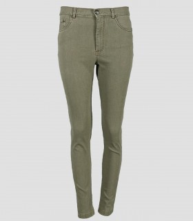 Pantalón mujer vaquero verde alga elástico Casdy
