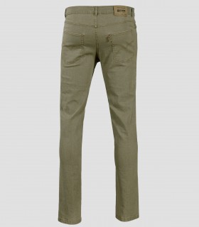 Pantalón unisex vaquero verde alga elástico Casdy