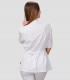Casaca mujer Kimono Cardota Blanca para peluquería y estética