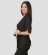 Casaca mujer Kimono Cardota Negra para peluquería y estética