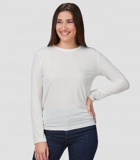 Camiseta mujer Melia blanca para peluquería y estética