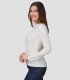 Camiseta mujer Melia blanca para peluquería y estética