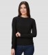 Camiseta mujer Melia negra para peluquería y estética