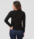 Camiseta mujer Melia negra para peluquería y estética