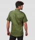 Camisa unisex 4 bolsillos Aciron Verde caqui para barbería, peluquería y estética