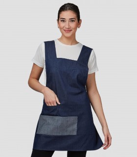 Casulla vaquera Amapola para peluquería y estética