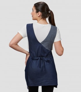 Casulla vaquera Amapola para peluquería y estética