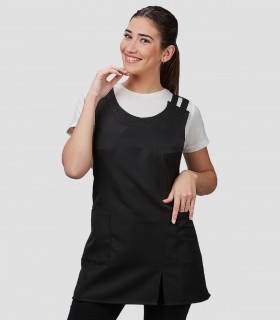 Casulla Ixola Negra para peluquería y estética
