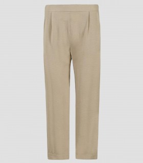 Pantalón mujer Bambula Bajo vuelto Beige para hostelería y peluquería