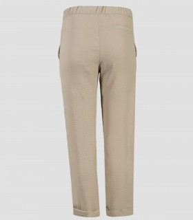Pantalón mujer Bambula Bajo vuelto Beige para hostelería y peluquería