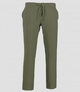 Pantalón Bambula Verde musgo para camarero, recepcionista y hostelería en general