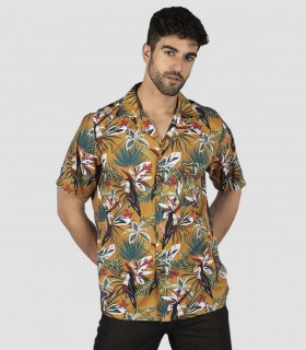 Camisa laboral unisex Hawaiana Tucán para camarero