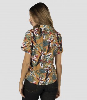 Camisa laboral de mujer Hawaiana Tucán para camarera