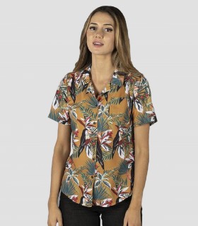 Camisa laboral de mujer Hawaiana Tucán para camarera