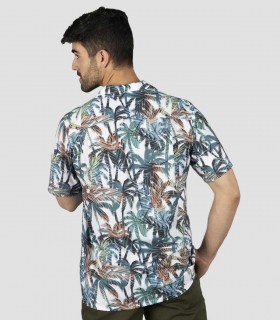 Camisa laboral unisex Hawaiana Palma para camarero