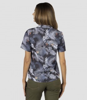 Camisa laboral de mujer Hawaiana Hibiscus para camarera