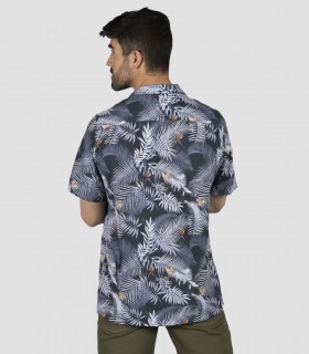 Camisa laboral unisex Hawaiana Hibiscus para camarero