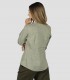 Camisa mujer cuello mao Verde musgo para camarera