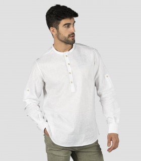 Camisa unisex cuello mao Tiwi Blanca para camarero