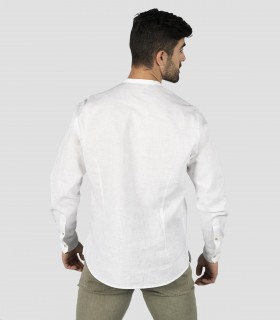 Camisa unisex cuello mao Tiwi Blanca para camarero