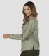 Camisa mujer cuello mao Verde musgo para camarera