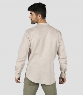 Camisa unisex cuello mao Tiwi Beige para camarero