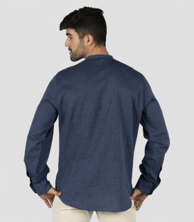 Camisa unisex cuello mao Tiwi Marino para camarero