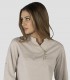 Camisa mujer cuello mao Beige para camarera