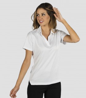 Polo mujer Tejido técnico Blanco