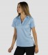 Polo mujer Tejido técnico Celeste