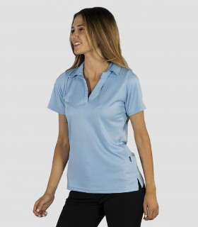 Polo mujer Tejido técnico Celeste