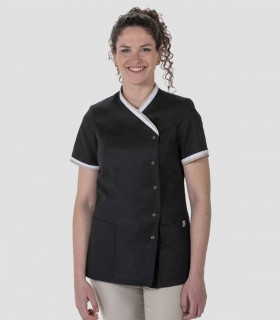 Casaca sanitaria mujer Vivo Negra