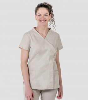 Casaca mujer Kimono corto Beige
