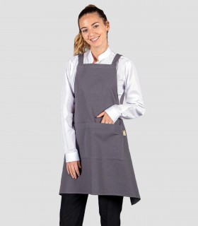Delantal con peto Gris marengo para camarero